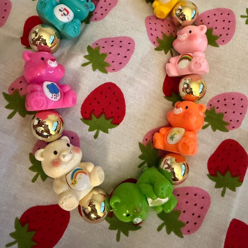 Care Bears Necklace - Multicolor Bear Bead & bracelet set